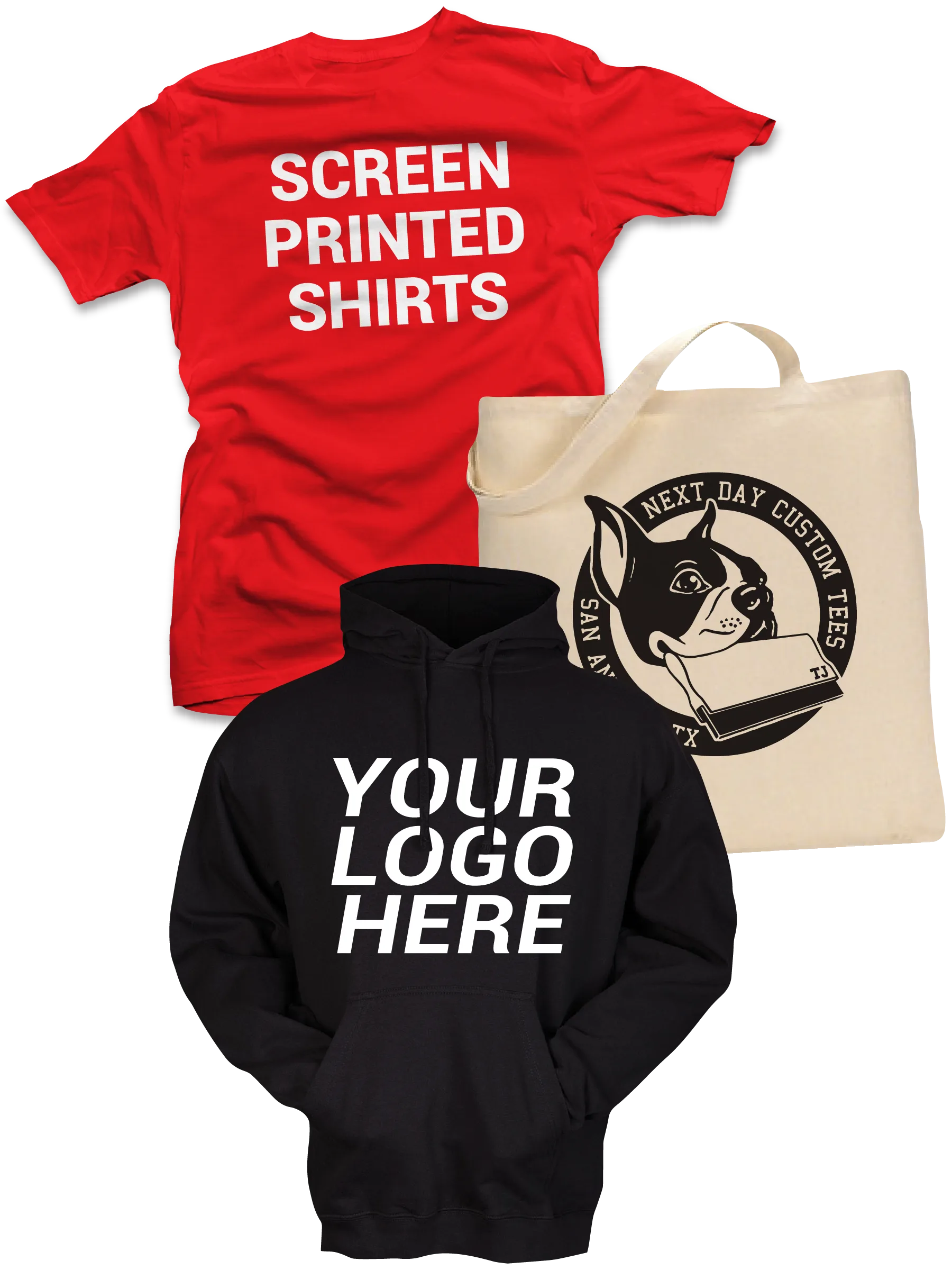 Custom screen printing on apparel